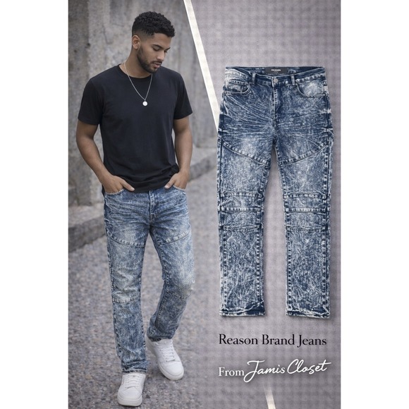 Reason Other - Reason Brand Acid Wash Moto Jeans – Size 34